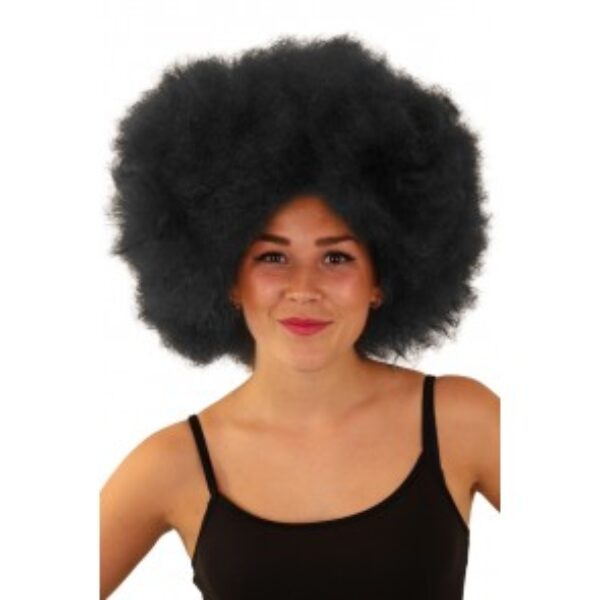 Pruik afro zwart