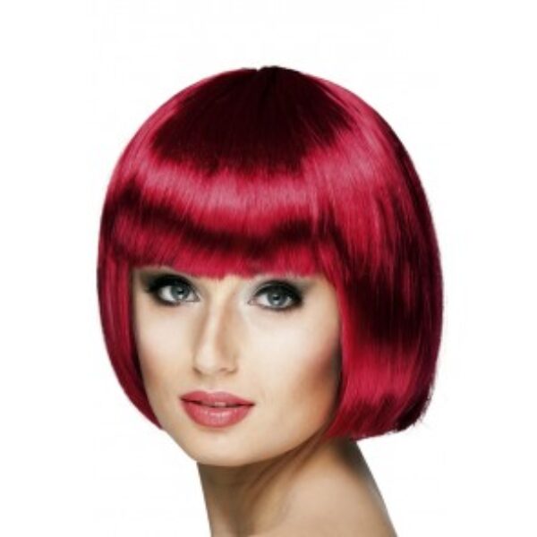 Pruik bobline koper rood
