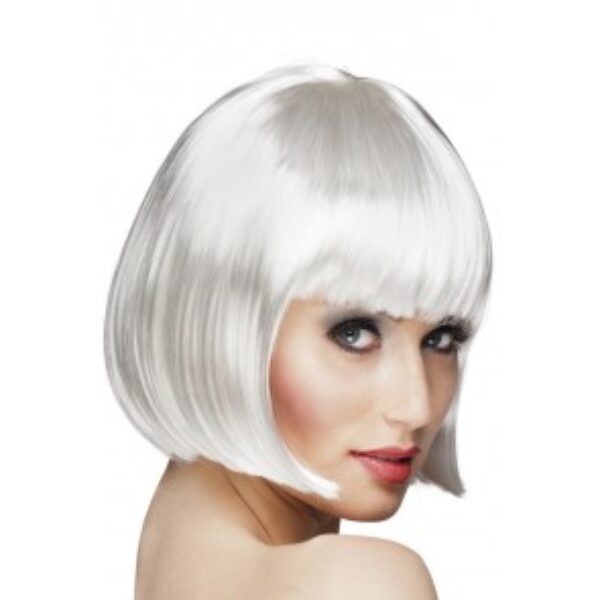 Pruik bobline wit