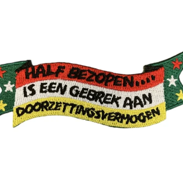 Embleem half bezopen...