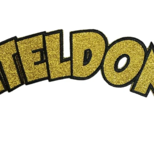 Embleem glitter boog goud Oeteldonk