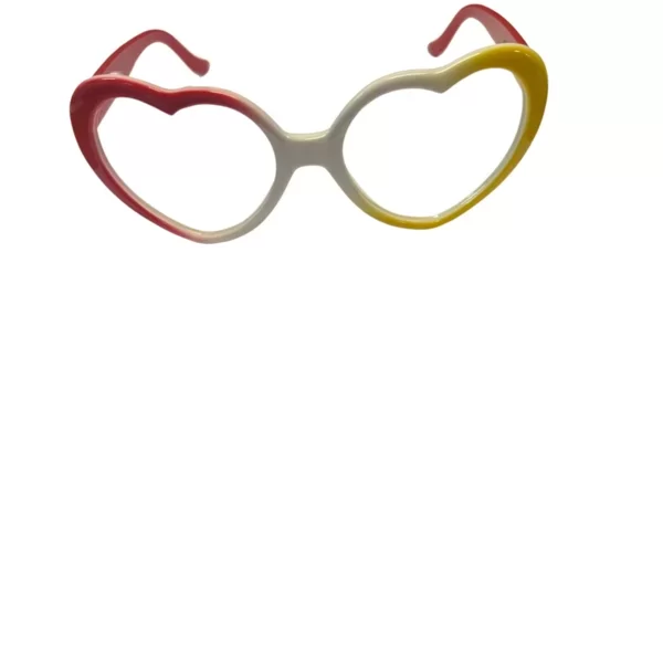 Hartjes bril Oeteldonk rood wit geel zonder glazen