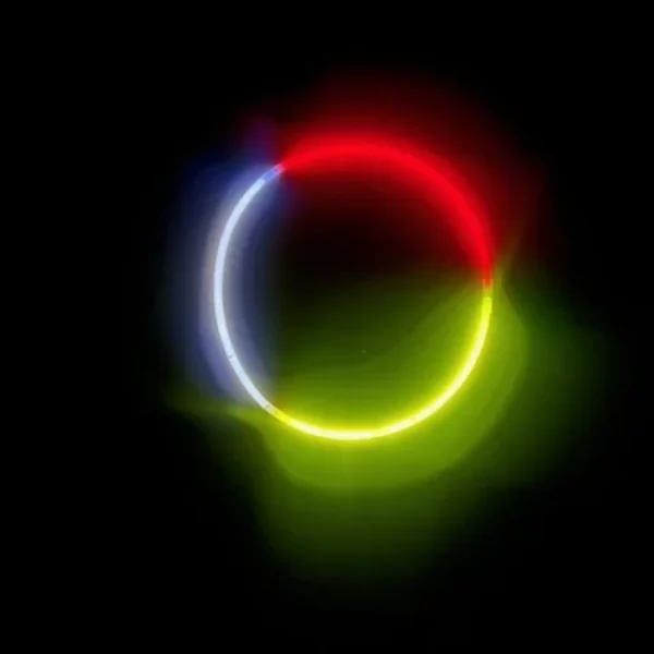 Glow in the dark ketting R/W/G