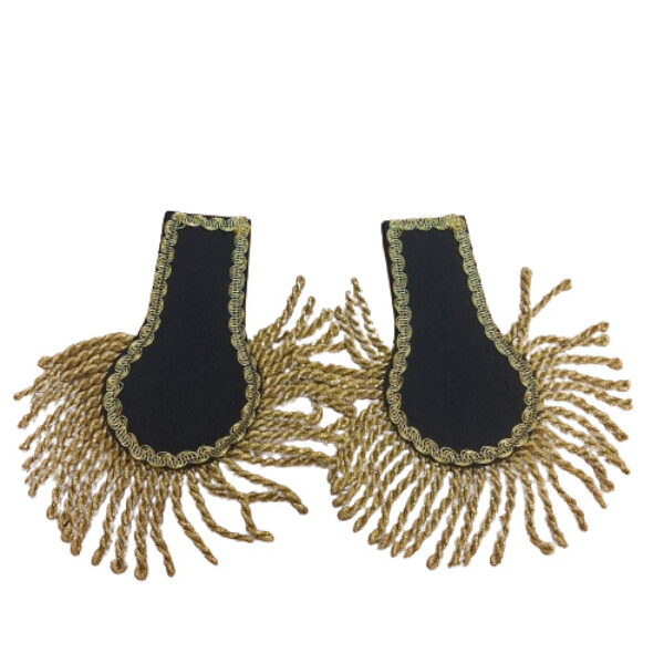Epaulletten goud zwart