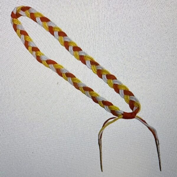 Erekoord rood wit geel gevlochten