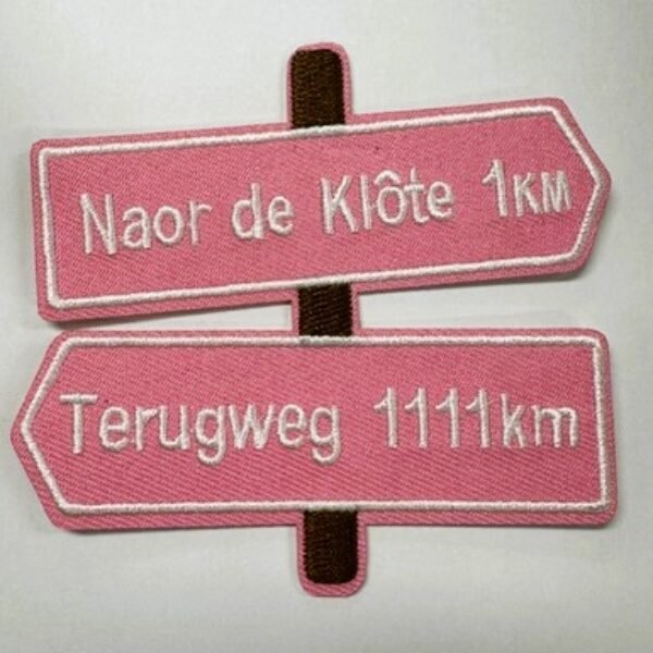 Embleem naar de klote roze
