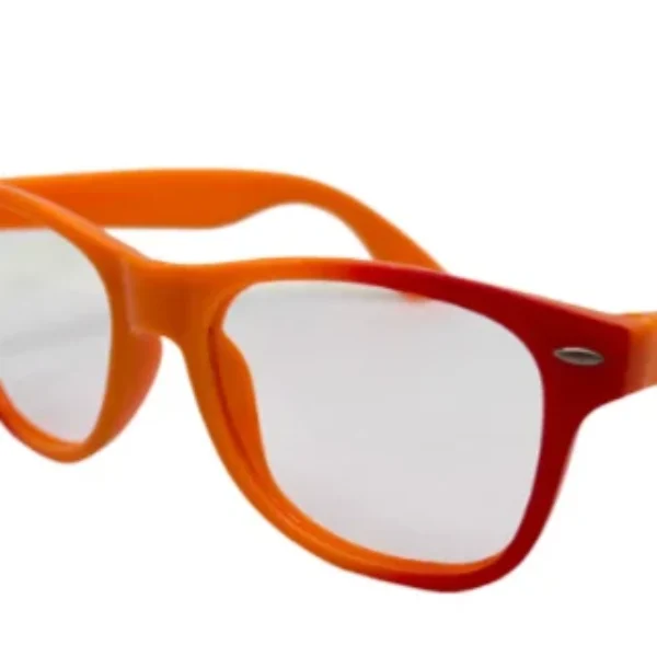 Bril zonder glazen rood oranje