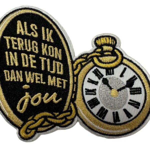 Embleem als ik terug kon in de tijd dan wel met jou