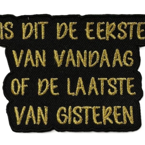 Embleem is dit de eerste van vandaag of de laatste van gisteren