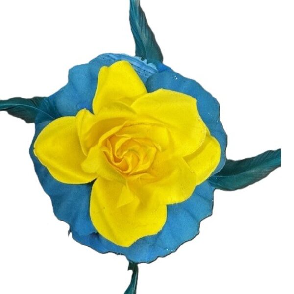 Bloem luxe blauw geel