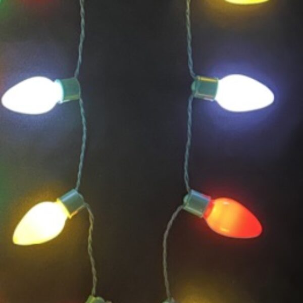 Led Bulb ketting rood, wit & geel met licht uitverkocht