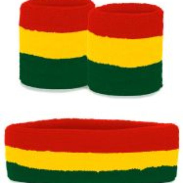 zweetband met armbandjes Rood geel groene