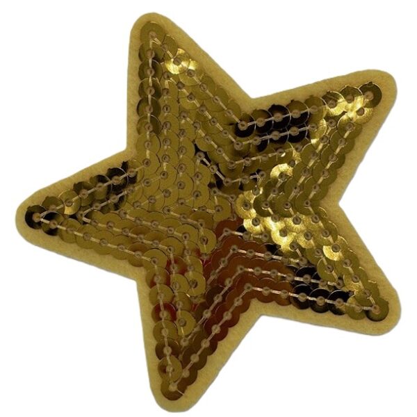 Embleem ster paillet goud