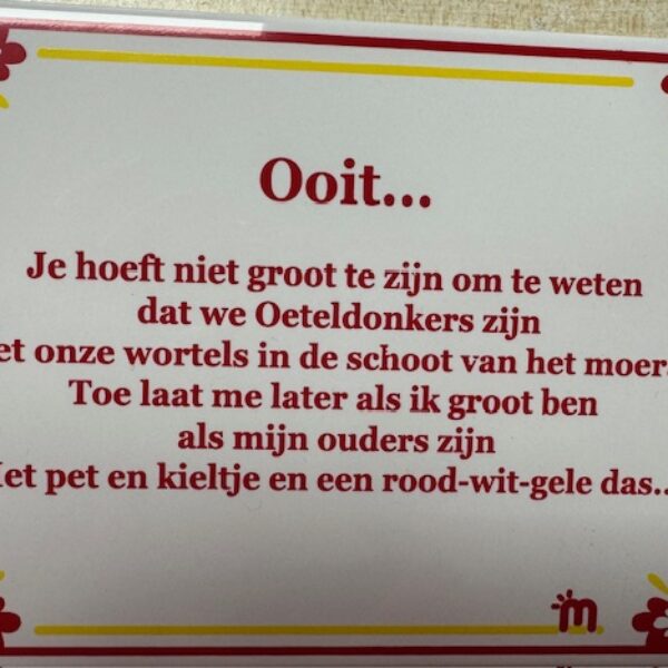 Tegeltje Ooit zijn we allen samen-uitverkocht