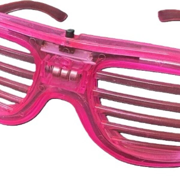 Lamellen bril met led verlichtingd roze