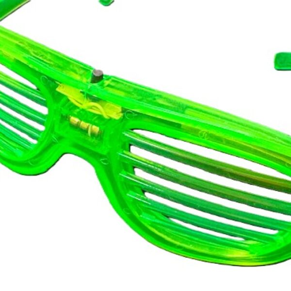 Lamellen bril met led verlichting groen