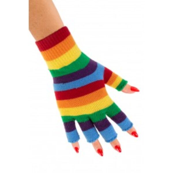 Vingerloze handschoenen regenboog