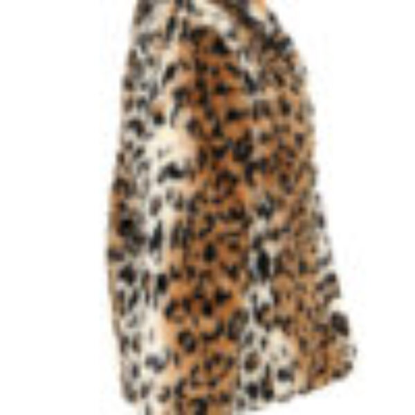 Panther bontjas kort wit/bruin dames maat S