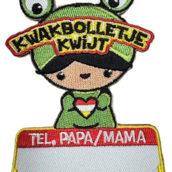 Embleem kwakbolletje kwijt