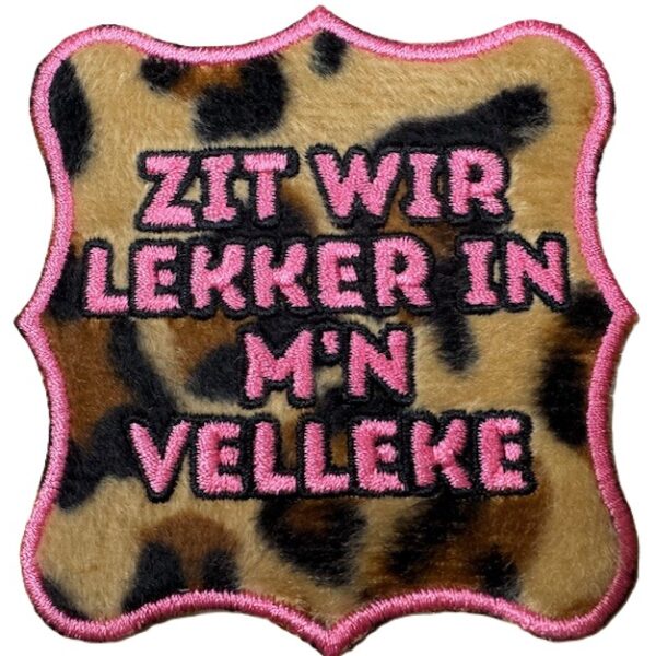 Embleem zit wir lekker in mijn velleke