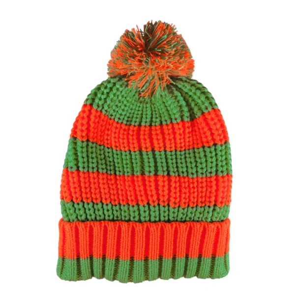 Kruikenstad grof gebreide muts groen oranje