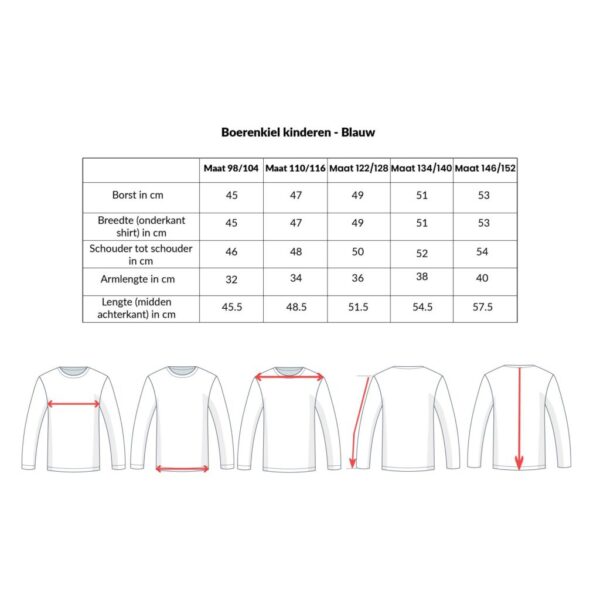 Blauwe boerenkiel kinderen