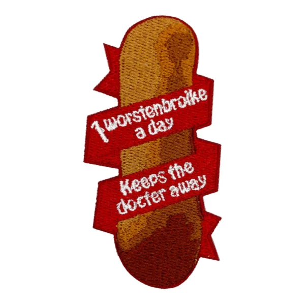 Embleem One worstenbroodje a day