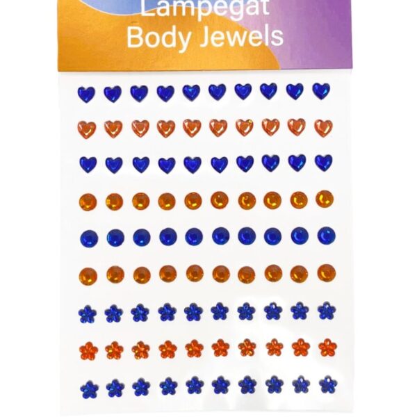 Lampegat jewels body blauw oranje
