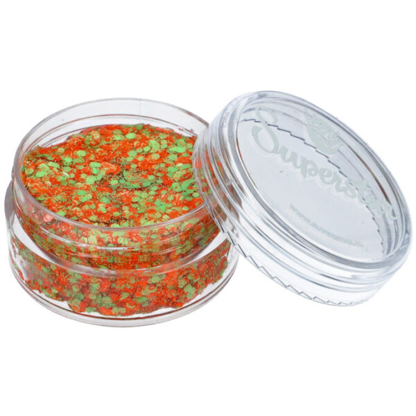 Superstar Chunky Glitter Crème 10 ml Orange & Groen(Kruikenstad)