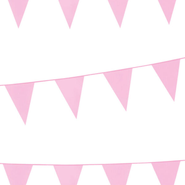 Vlaggenlijn puntvlag licht roze