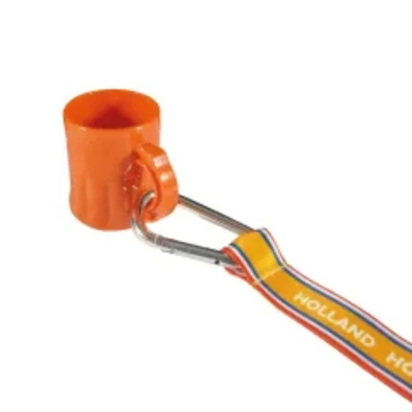 Keycord met oranje glaasje/Holland