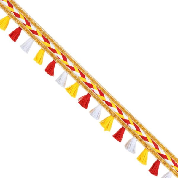 Fourniturenband flosjes ibiza rood wit geel