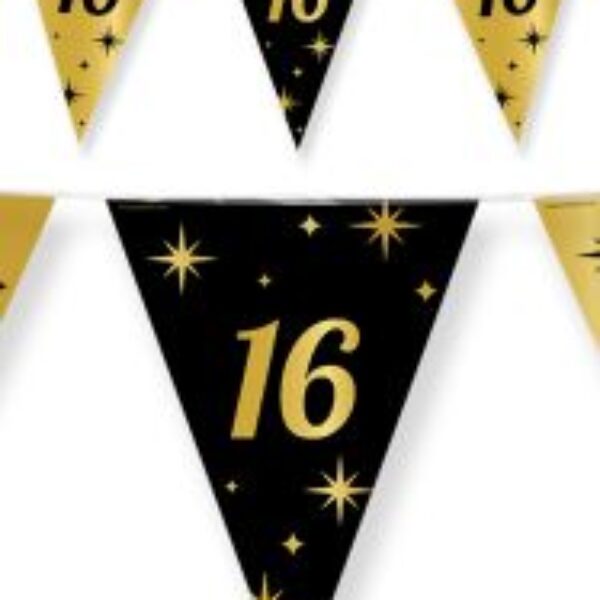 Vlaggenlijn 16 goud en zwart