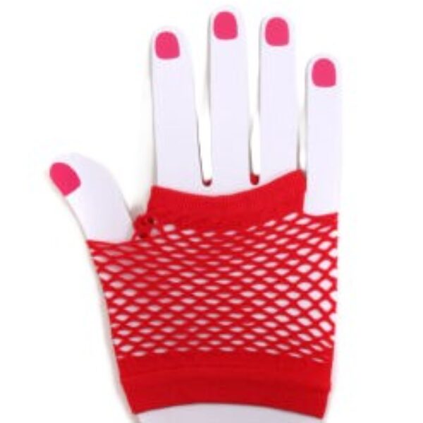 Nethandschoenen kort rood