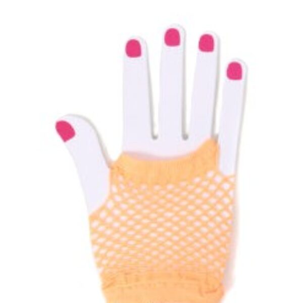 Nethandschoenen kort neon oranje