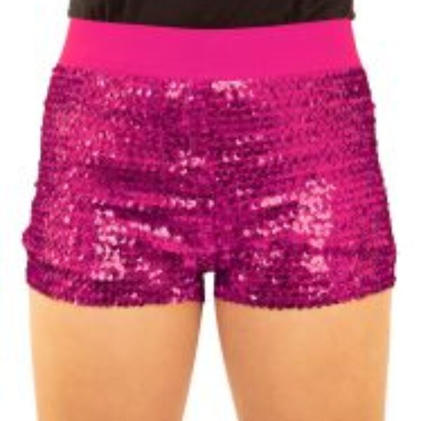 Hotpants met pailletten pink