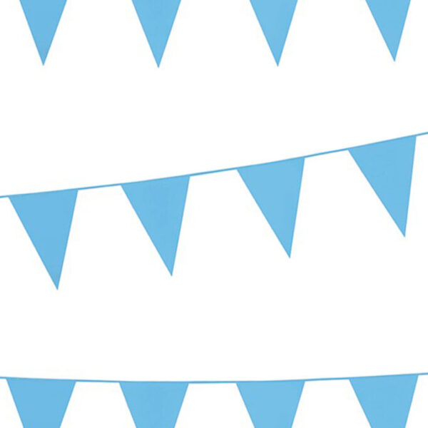 Vlaggenlijn puntvlag licht blauw