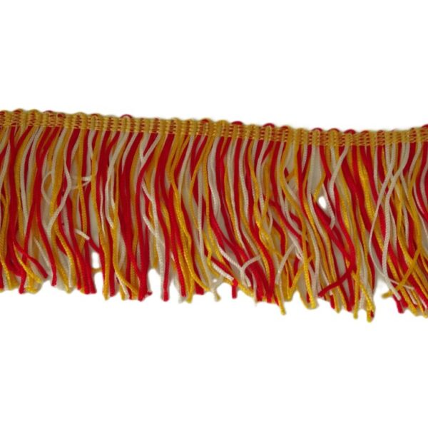 Franjeband rood wit geel