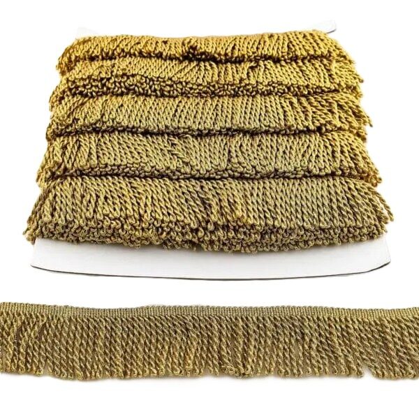 Franjeband Goud Getwist 7cm lang 5mm dik