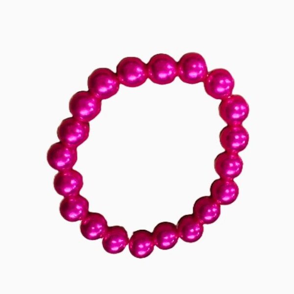 Parel armband pink