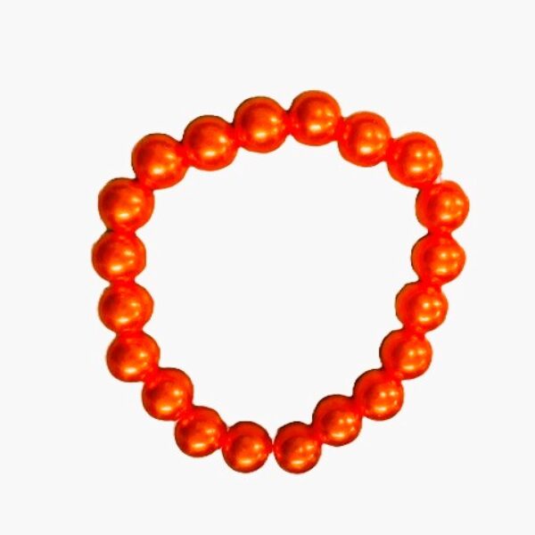 Parel armband oranje