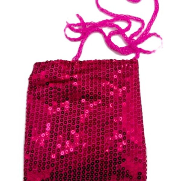 Tasje roze met pailletten crossbody