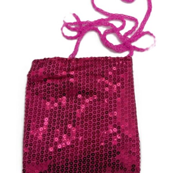Tasje roze met pailletten