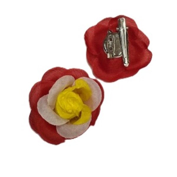 Bloemspeldje klein rood wit geel