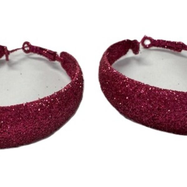 Oorbellen Creool glitter pink