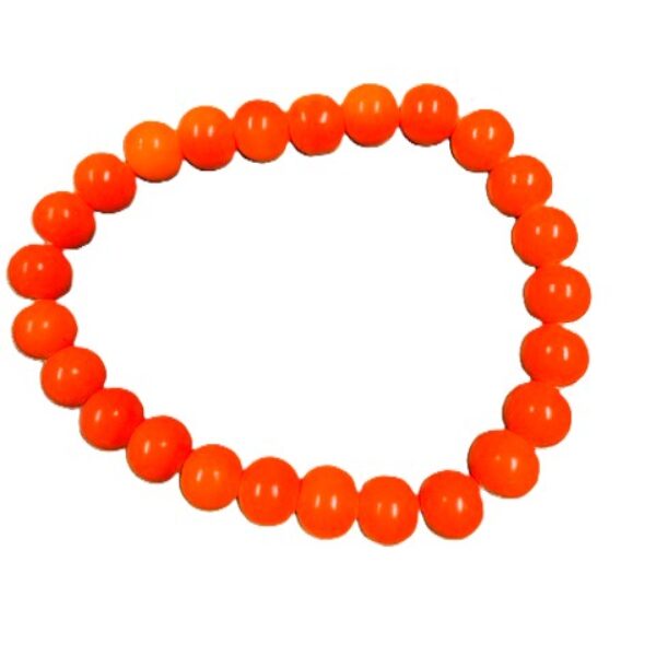 Parel armband neon oranje