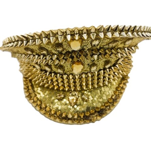 Luxe pet met strass en pailletten goud