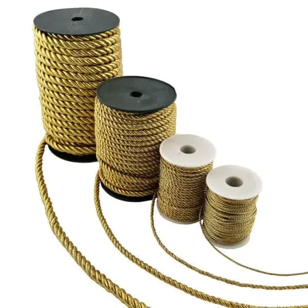 Goud Getwist Satijnen Koord diverse maten