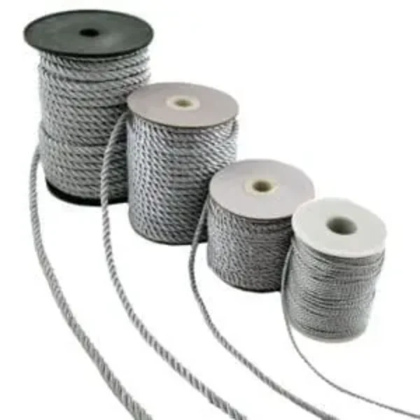 Zilver Getwist Satijnen Koord diverse maten