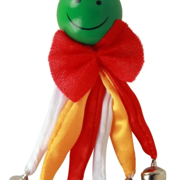 Broche kikker met belletjes